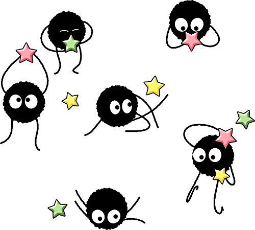 Soot Sprites 50 Pack 1" Stickers for Scrapbooking, Calendars, Arts, Kids DIY Crafts, Album, Bullet Journals