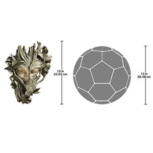 Design Toscano Bashful Wood Sprite Tree Face Mystic Decor Wall Sculpture, 9" Wx5 Dx13 H, Two Tone Stone