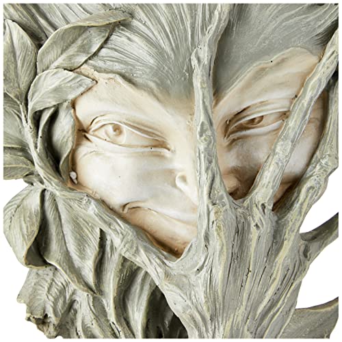 Design Toscano Bashful Wood Sprite Tree Face Mystic Decor Wall Sculpture, 9" Wx5 Dx13 H, Two Tone Stone