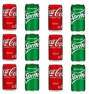 Coke Classic & Sprite 12 Fl Oz Cans - 24 (12 Coke/12 Sprite)