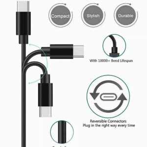 2 Psc USB-C Charger Charging Cable Cord for Sony WH-1000XM4 WH-1000XM3 WF-1000XM4 WH-XB900N WH-CH510 WI-1000XM2 WI-C200 WI-XB400, AKG N400 N60NC N700NC M2, LinkBuds, WF-1000XM3, Bose NCH700 Headphones