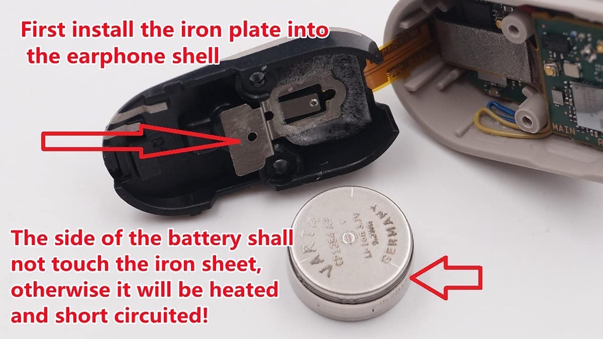 STRENG-CELL 2 Pack CP1254 Replacement Battery for Sony Wf1000X XM3 SP600 700 900 Battery Jabra Rox BandO H5 E6 Galaxy Buds Bluetooth Headset Battery Varta ICR LIR 1254 A2 A3 Made in Germany