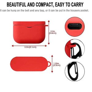 Ankersaila Case Compatible with Sony WF-1000XM3,Shock Drop Proof Soft Silicone Protections Case Cover (Red Colour)