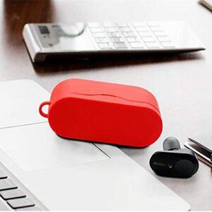 Ankersaila Case Compatible with Sony WF-1000XM3,Shock Drop Proof Soft Silicone Protections Case Cover (Red Colour)