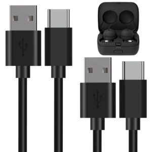 linkidea charging cord compatible with sony wh-ult900n linkbuds linkbuds s wf-1000xm5 wf-1000xm4 1000xm3 sp900 inzone buds earbuds, usb to usb-c replacement power charger cable (4ft/120cm 2 pack)