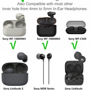 Compatible with SONY WF 1000XM4 triple flange ear tips, JNSA Anti Slip Noise Canceling 3 flange ear tip replacemnt for sony 1000xm4/1000xm3/c500/LinkBuds S, fit in case,1 Size 8 Pairs 4 Colors