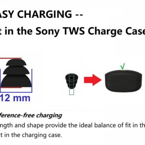 Compatible with SONY WF 1000XM4 triple flange ear tips, JNSA Anti Slip Noise Canceling 3 flange ear tip replacemnt for sony 1000xm4/1000xm3/c500/LinkBuds S, fit in case,1 Size 8 Pairs 4 Colors