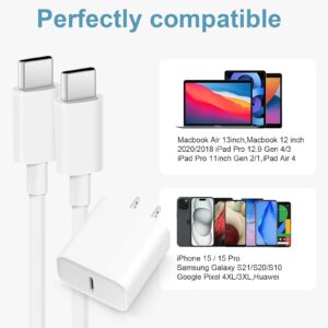 Works by Tek Styz PRO 5ft USB-C Cable Compatible with Your Sony WF-1000XM3 Hi Powered Cable (White 1.5M)