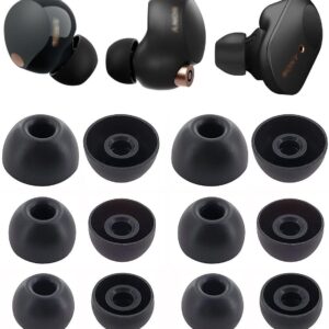 Replacement Ear Tips Compatible with Sony wf 1000xm5 / 1000xm4 / c700n Earbuds, Silicone Ear Buds Ear Cap Ear Plug Eartips Replacement for Sony Earbuds,S/M/L 3 Size 6 Pairs,Black 713