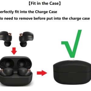 Replacement Ear Tips Compatible with Sony wf 1000xm5 / 1000xm4 / c700n Earbuds, Silicone Ear Buds Ear Cap Ear Plug Eartips Replacement for Sony Earbuds,S/M/L 3 Size 6 Pairs,Black 713