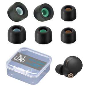 memory foam eartips compatible with sony wf-1000xm4 / 1000xm5 / 1000xm3 / wf-c500 wf-sp900 wf-xb700 ear tips fit in the charging case