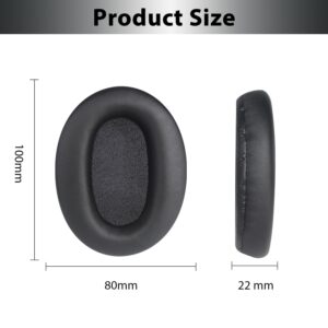 WH-CH710N Replacement Earpads Ear Cushions,Ear Pads for Sony WH-CH700N, WH-CH710N, WH-CH720N Headphones, Ear Cushions with Soft Protein Leather, Ear Comfort Memory Foam (Black)