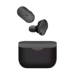 sopiguard skin for sony wf-1000xm3 earbuds precision vinyl sticker wrap (3m brushed gunmetal gray)