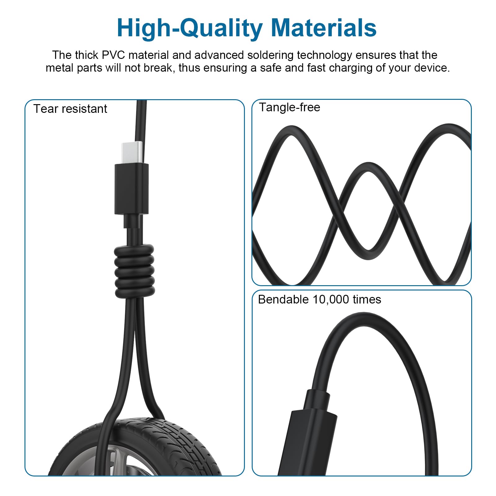 USB Type C Charger Cable Compatible with Sony WH-1000XM4 WH-1000XM3 WF-1000XM4 WH-XB900N WH-CH510 WI-1000XM2 WI-C200 WI-XB400, AKG Y400 Y600NC, WF-1000XM3, Bose NCH700 Headphones (100cm)