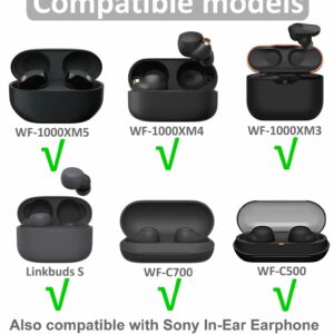 IiEXCEL WF-1000XM4 Replacement Eartips Earbuds, 3 Pairs Ear Tips Gel Buds Small Size Flexible Soft Silicone Rubber Skin Accessories Compatible with So ny WF-1000XM4 - Black Small