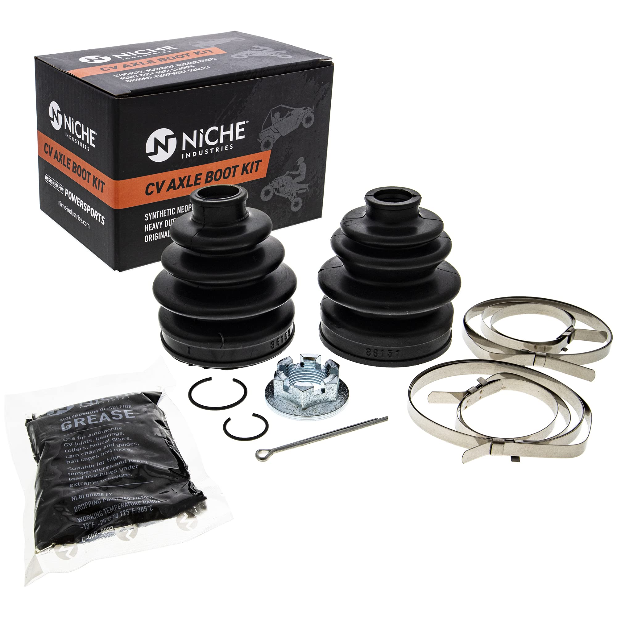 NICHE Front Rear CV Axle Boot Kit For Arctic Cat 400 450 350 425 Prowler 500 Replaces 3313-558 3313-560 3307-635