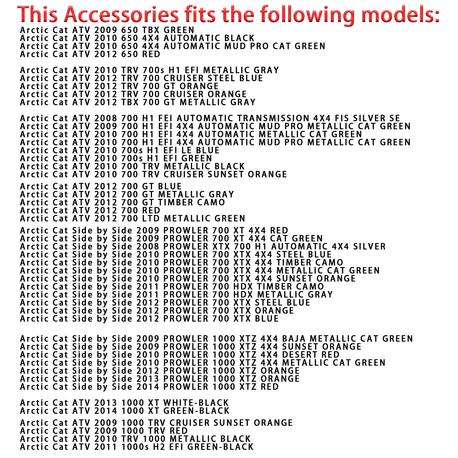 Speed Sensor for Arctic Cat 550 2009-2014 for Arctic Cat ATV 650 H1 4x4 2005-2009 for Arctic Cat 700 H1 2008-2011 for Arctic Cat PROWLER 1000 XTZ 2009 2010 2013 2014 0824-042