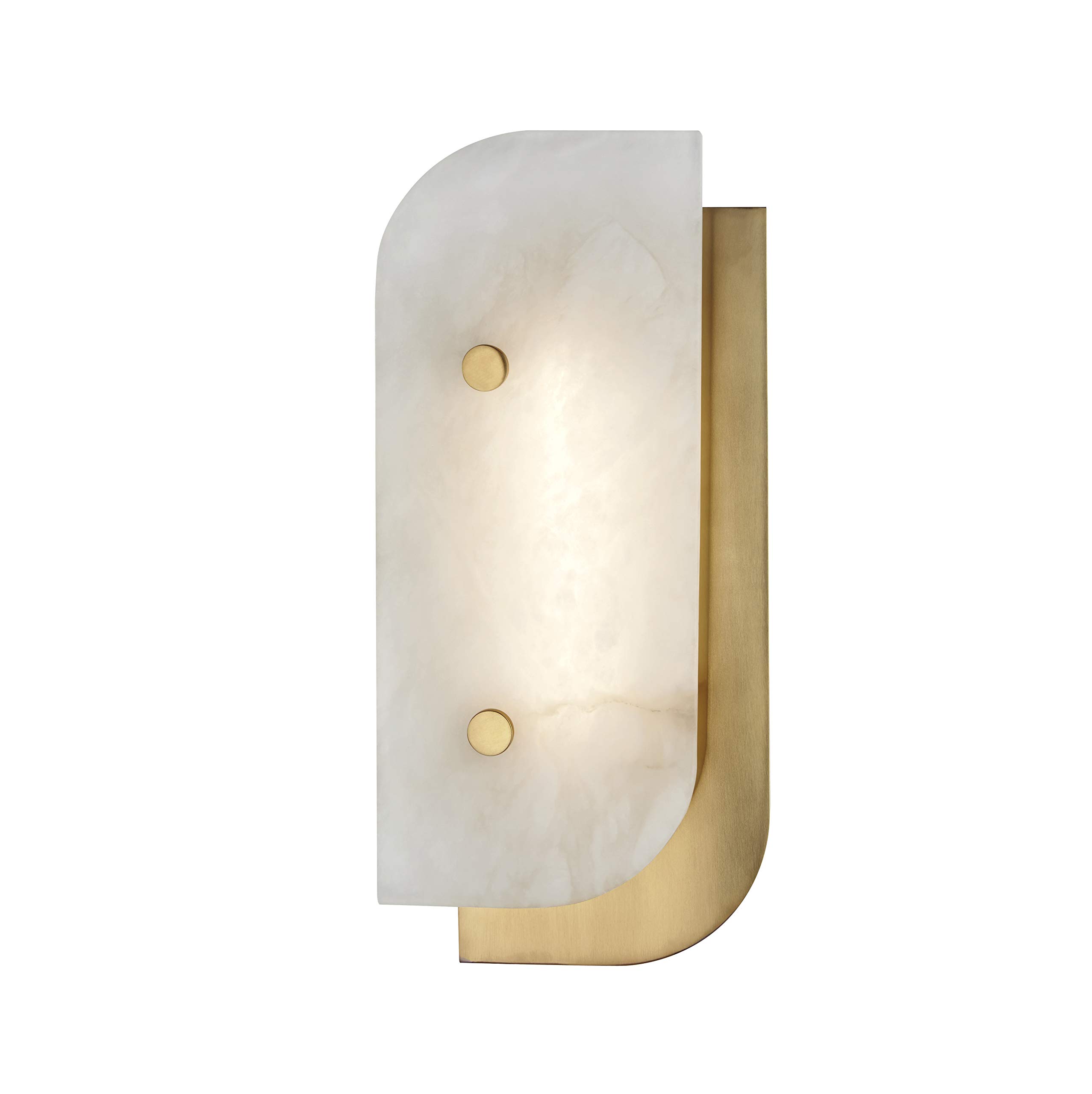 Hudson Valley 3313-AGB Contemporary Modern LED Wall Sconce from Yin & Yang Collection in Brass - Antique Finish,