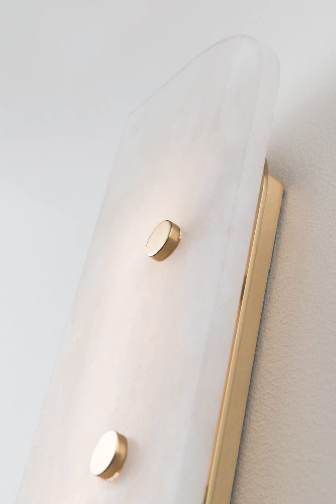 Hudson Valley 3313-AGB Contemporary Modern LED Wall Sconce from Yin & Yang Collection in Brass - Antique Finish,