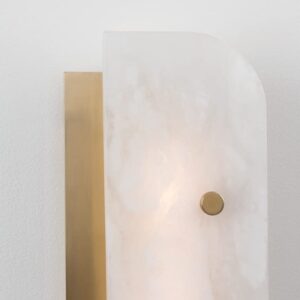 Hudson Valley 3313-AGB Contemporary Modern LED Wall Sconce from Yin & Yang Collection in Brass - Antique Finish,