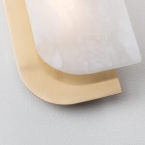 Hudson Valley 3313-AGB Contemporary Modern LED Wall Sconce from Yin & Yang Collection in Brass - Antique Finish,