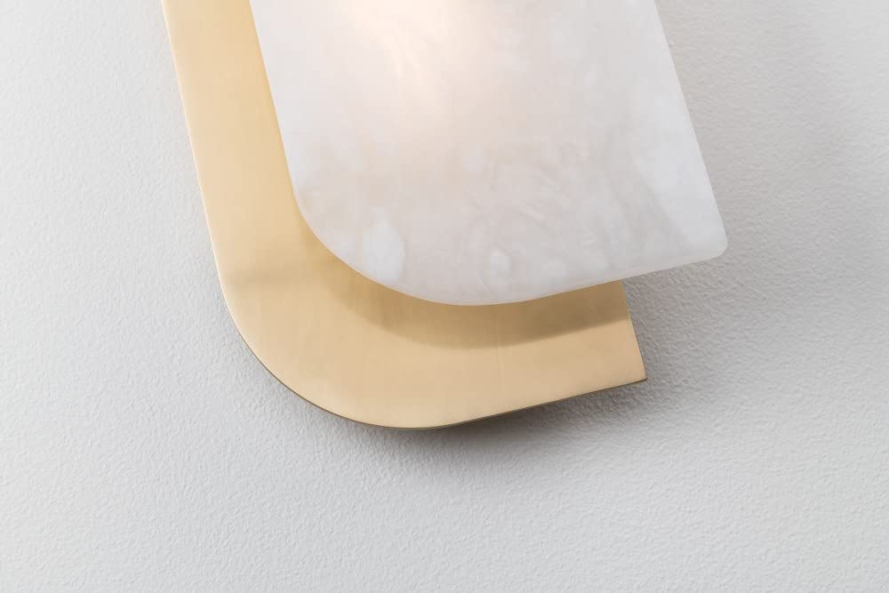 Hudson Valley 3313-AGB Contemporary Modern LED Wall Sconce from Yin & Yang Collection in Brass - Antique Finish,