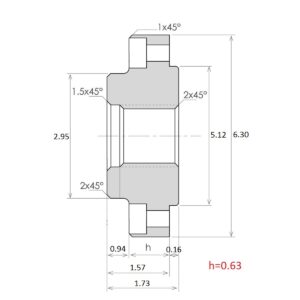 HHIP 3900-3313 Back Plate/Adapter for 6" Lathe Chucks, Unthreaded