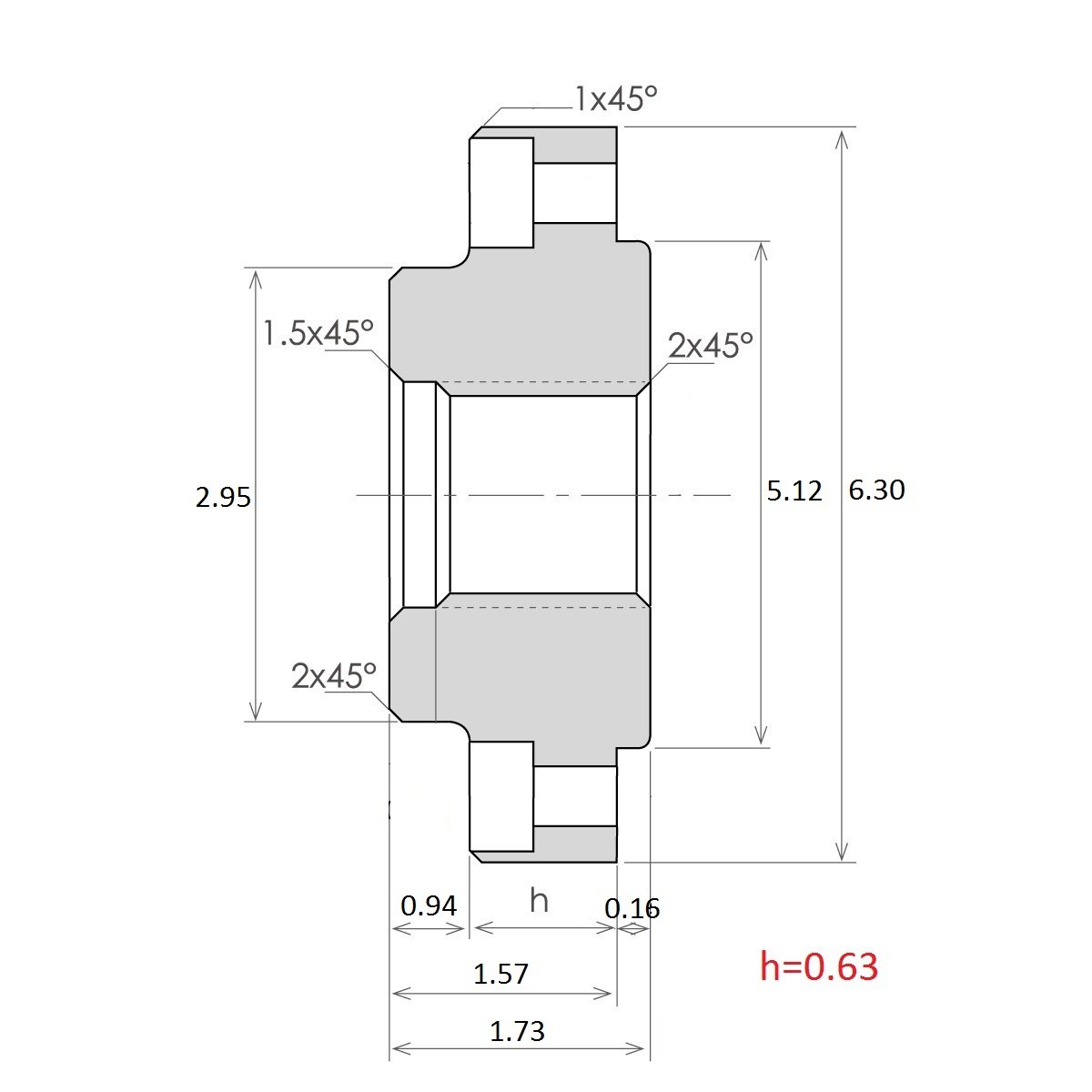 HHIP 3900-3313 Back Plate/Adapter for 6" Lathe Chucks, Unthreaded