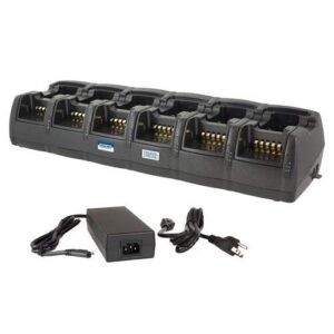 endura 12 slot charger with replaceable pods for kenwood tk2200 3200 3313 nx240 and 340 nicd nimh li-ion and lipo batteries