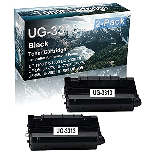 2-Pack Compatible UG3313 | UG-3313 Laser Toner Cartridge High Capacity use for Panasonic UF-880 UF-885 UF-889 UF-895 Printer (Black)