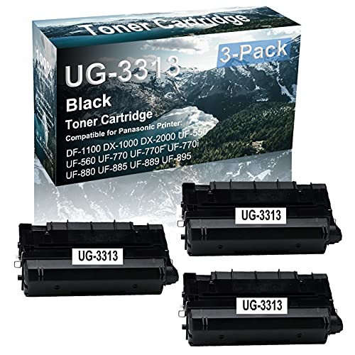 3-Pack Compatible UG3313 | UG-3313 Printer Toner Cartridge High Capacity use for Panasonic UF-880 UF-885 UF-889 UF-895 Printer (Black)