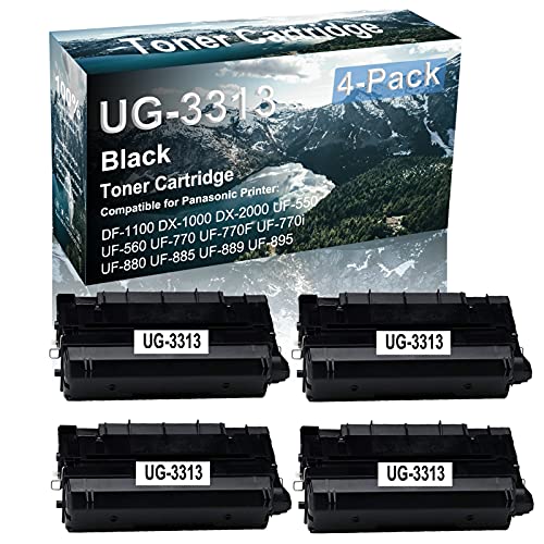 4-Pack（Black） Compatible High Capacity UG3313 | UG-3313 Laser Toner Cartridge use for Panasonic UF-770 UF-770F UF-770i Printer