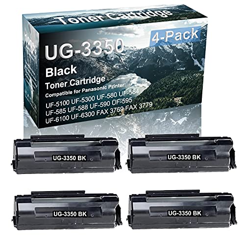 Credibility Store 4-Pack(Black) Compatible Laser Printer Cartridge (High Yield) Replacement for Panasonic UG3350 | UG-3313 Printer Toner use for UF-5100 UF-5300 UF-580 UF-584 UF-585 Printer