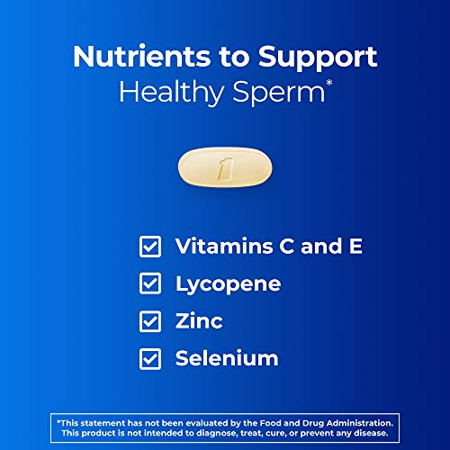 One A Day Men's Pre-Conception Health Multivitamin to Support Healthy Sperm, Supplement for Men with Vitamin C, Vitamin E, Selenium, Zinc, and Lycopene, 30 Count