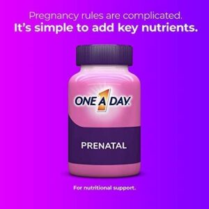 ONE A DAY Women's Prenatal 1 Multivitamin, Supplement for Before, During, and Post Pregnancy, Including Vitamins A, C, D, E, B6, B12, and Omega-3 DHA, 90 Count (Packaging May Vary)