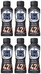 fairlife core power high protein milk shakes, ready to drink (6 chocolate, 42g)