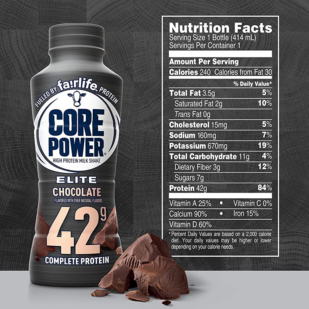 Fairlife Core Power High Protein Milk Shakes, Ready to Drink (6 Chocolate, 42g)