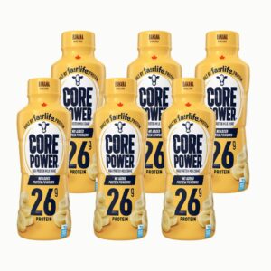 Fairlife Core Power 26g Protein Milk Shakes, Banana, (Pack of 6) Made with Canadian Milk (Shipped from Canada)