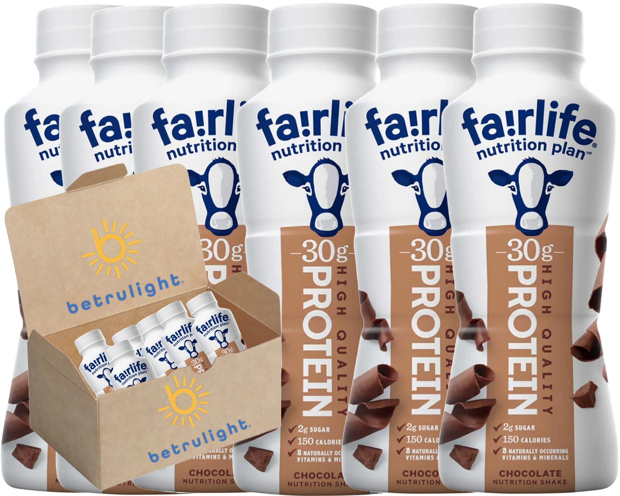 Fairlife Protein Shakes Ready to Drink |Nutrition Plan Protein Shake Chocolate with 30g of High Protein Nutrition Shake| Core Power Elite |Fair life Protein Shakes is Lactose Free,11.5 Fl Oz Pack of 6 | Every Order is Elegantly Packaged in a Signature BET