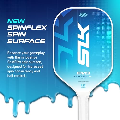 2024 Pickleball Paddle from SLK by Selkirk | Evo Power, Hybrid & Control Paddles | Fiberglass Pickleball Paddle | Carbon Fiber Pickleball Paddle with SpinFlex Surface