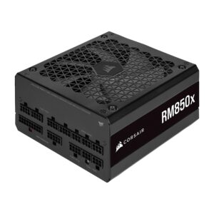 corsair rm850x fully modular atx power supply - 80 plus gold - low-noise fan - zero rpm - black