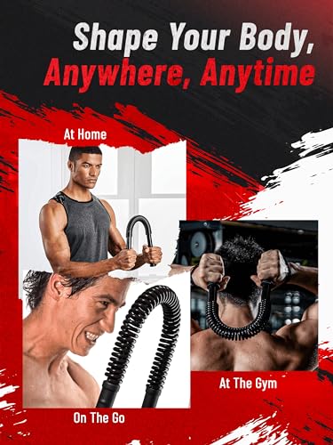 Zenooze's Power Twister Flex Bar, The Ultimate Upper Body Exercise Equipment for Strengthening Your Chest Workout, Shoulders,Biceps, Arms, Forearm Strengthener, Resorte para Hacer Ejercicio