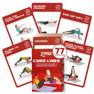 abs and core exercise cards – 75+ workout cards to help build core strength, stability, outdoor, work from home fitness workout