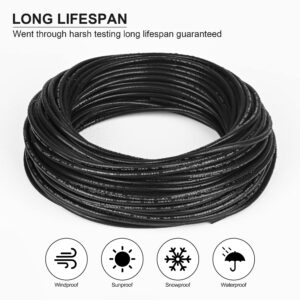 14 Gauge Electrical Wire 2 Conductor,14 AWG Electrical Wire Stranded PVC Cord Oxygen-Free Copper Cable,50FT 2 Core Flexible Extension Power Cord for Auto Cord for LED Lamp Lighting Strips Automotive…