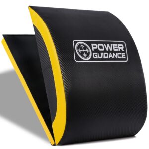 power guidance ab exercise mat - sit up pad - abdominal & core trainer mat for full range of motion ab workouts (black, 2)