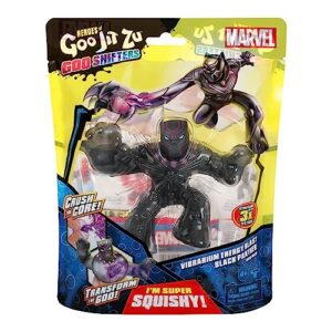 Heroes of Goo Jit Zu Goo Shifters Marvel Stretchy Vibranium Energy Blast Black Panther. Super Squishy Marvel 4.2" Toy Figure. Crush The Core! Transform The Color of The Goo!