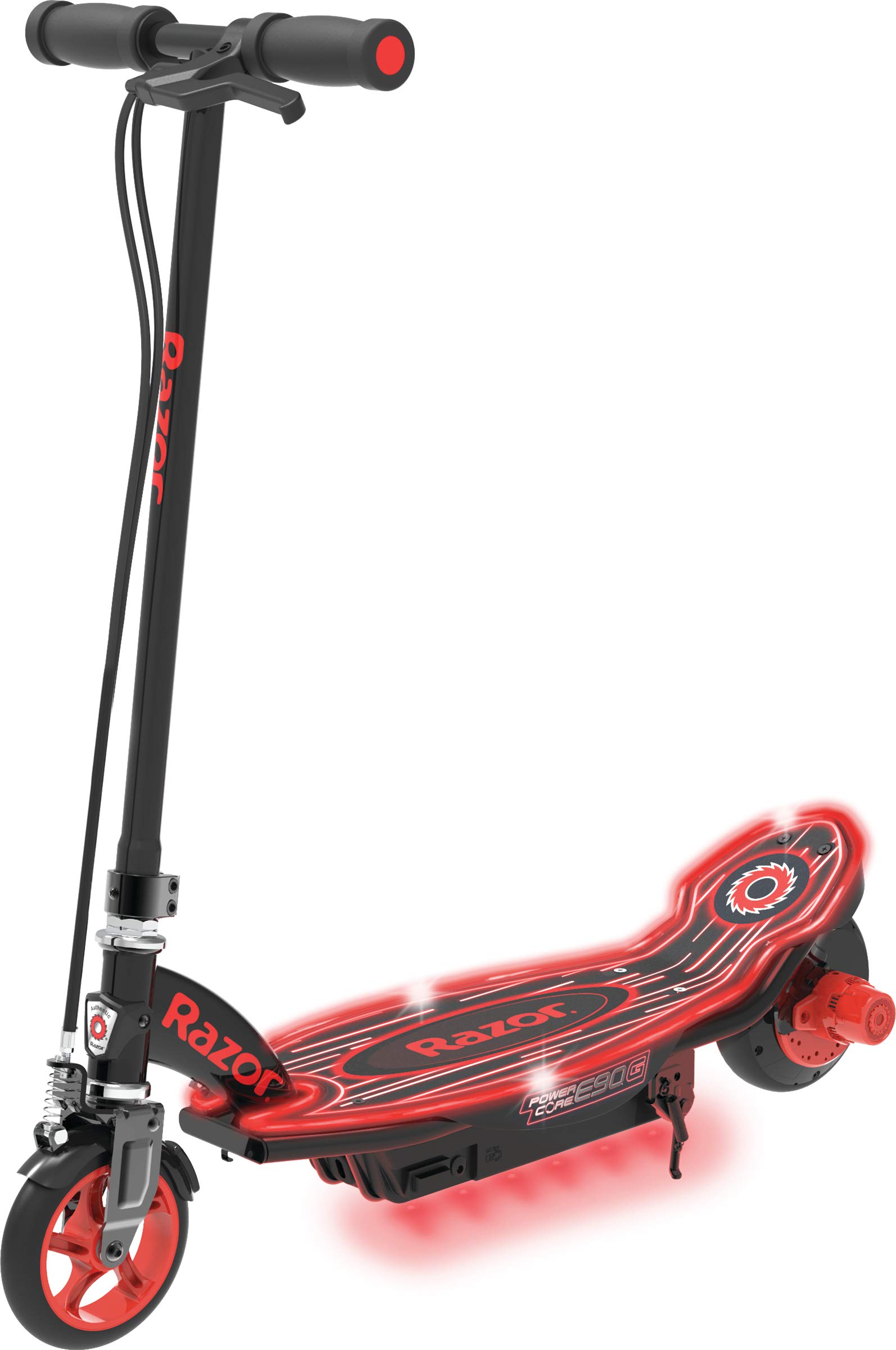 Razor Power Core E90 Electric Scooter + Razor V-17 Youth Multi-Sport Helmet