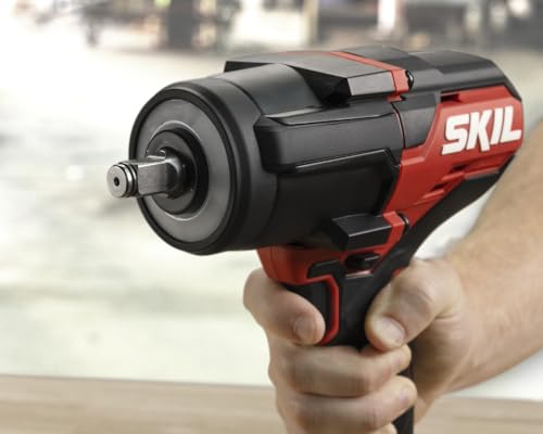 SKIL PWR CORE 20™ Brushless 20V 1/2 In. Mid-Torque Impact Wrench Kit Including 4.0 Ah Battery and Auto PWRJump™ Charger- IW5761B-10