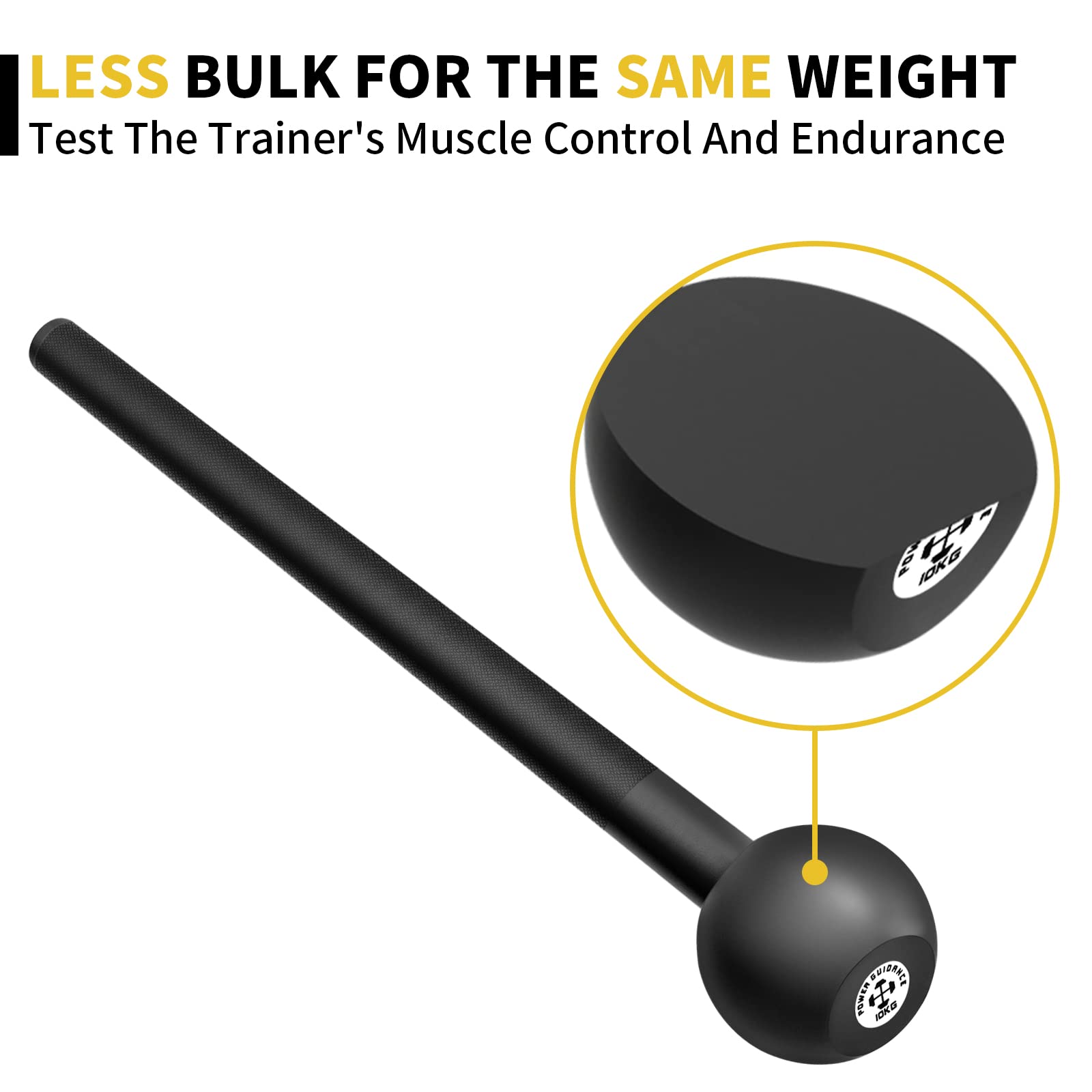 POWER GUIDANCE Steel Mace Perfectly Develop Stabilizer Muscles, Joints, and Core Strength (10lb)