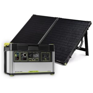 goal zero yeti 1000 core portable power station, 1,000 w, solar-powered generator (solar panel not included), usb-a/usb-c ports and ac outlets, power for camping (yeti 1000 core + boulder 100bc)